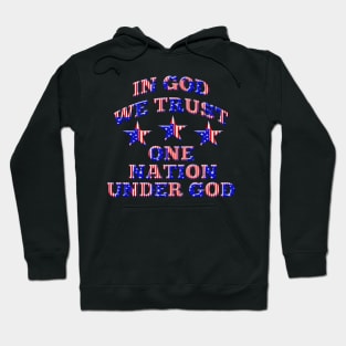 In God We Trust One Nation Under God Patriotic Design Hoodie